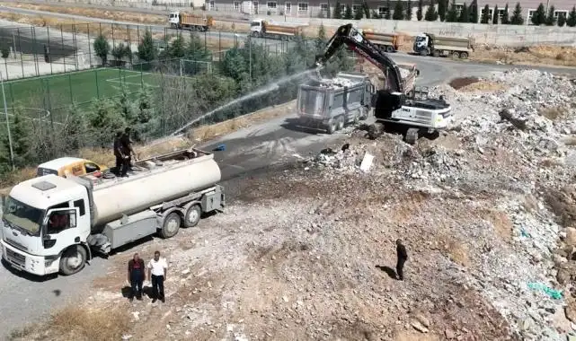 Kaçak hafriyat döküm alanlarında temizlik