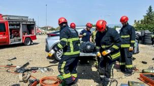 Bursa itfaiyesinden nefes kesen tatbikat