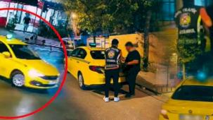 Kadıköy'de drift yapan taksici yakalandı! Ehliyete el, araca men!