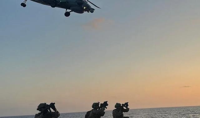 TCG Gaziantep Fırkateyni Libya eğitiminde