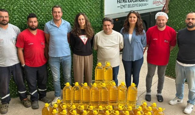 İzmit'te 335 litre yağ Aşevi’ne teslim edildi