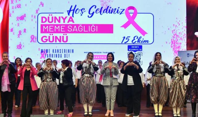 Başkentte pembe ışıklar meme sağlığı için yandı