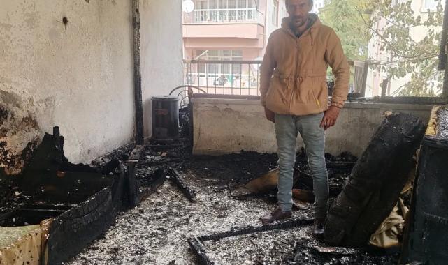 Evi yanan vatandaşa Kayseri Talas'tan yardım eli