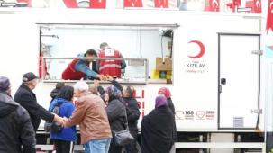 Türk Kızılay Sındırgı’da depremzedelerin yanında