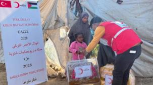 Kızılay Gazze için sıcak yardım hızını kesmiyor