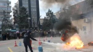 SHGM'de yangınla mücadele tatbikatı