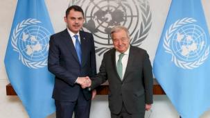 Bakan Kurum'dan BM temsilcileriyle ikili görüşme