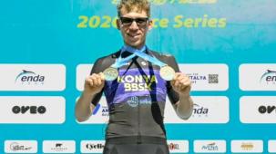 Konyalı genç bisikletçiden çifte şampiyonluk