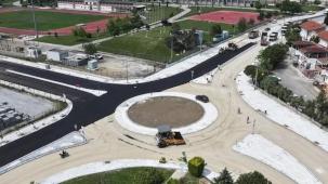 Denizli’de riskli kavşakta güvenli ulaşım adımı