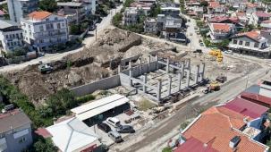 Dikili’nin yeni itfaiye binasında yüzde 30 tamamlandı