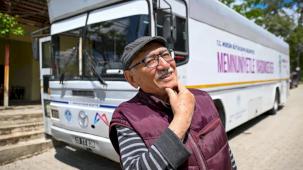 Mersin’de mobil kuaför bayram öncesi yollarda
