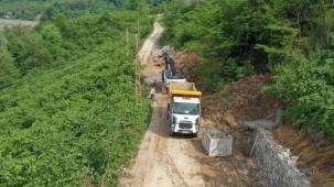 Ordu'da Kovancı'ya taş duvar önlemi