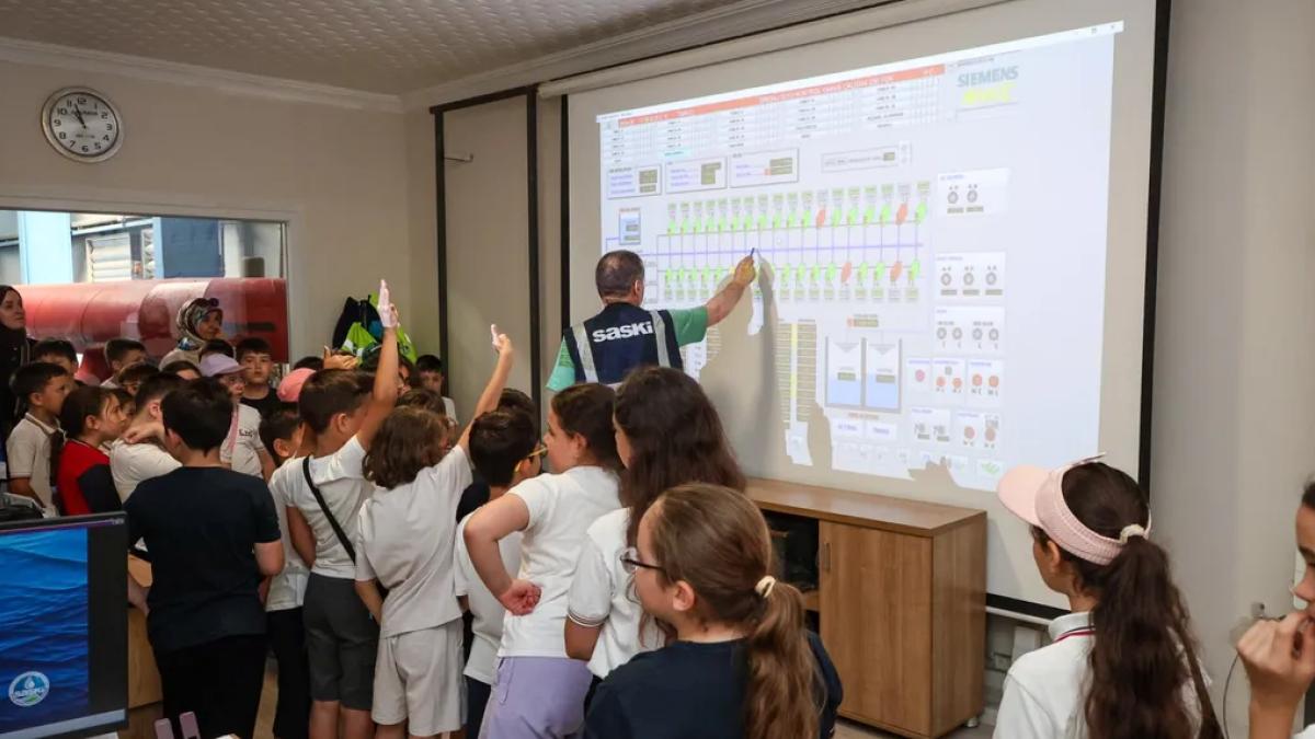 Minikler SASKİ’nin çevre dostu tesislerini keşfetti