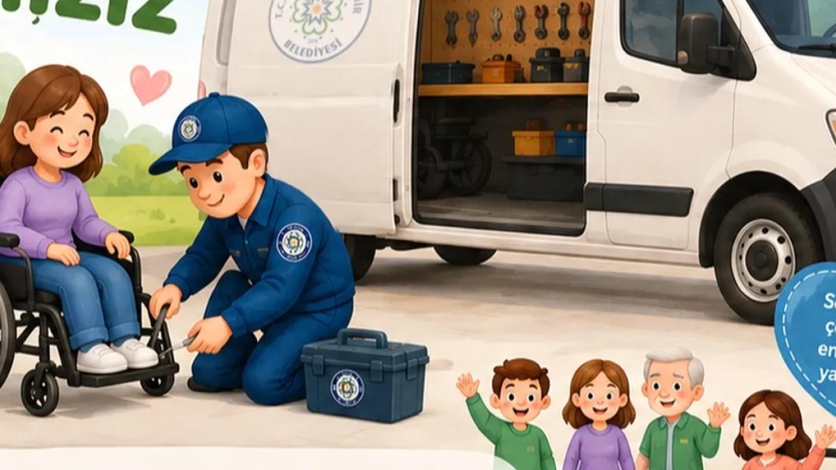 Muğla’da engellilere mobil tekerlekli sandalye tamir hizmeti