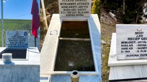 Artvin'de şehit mezarlarına bakım