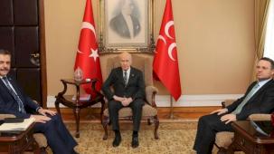 İki bakandan MHP lideri Bahçeli’ye ziyaret