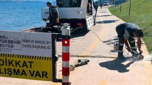 Kocaeli Büyükşehir bakım onarımı Değirmendere'de sürdürüyor