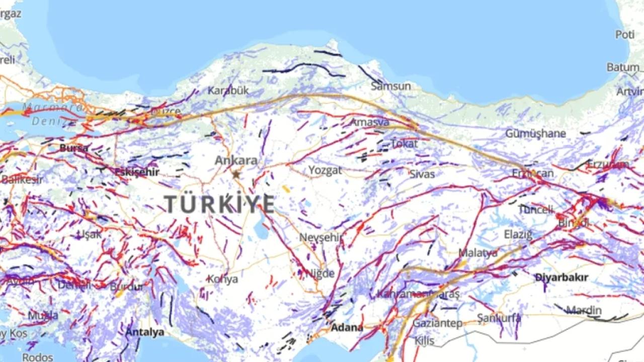Türkiye'nin diri fay haritası güncellendi... Diri faylar 700’e yükseldi!
