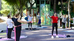 Antalya’da sabah sporu etkinlikleri yoğun ilgi görüyor