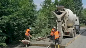 Ordu’da üç ilçeyi birleştiren yolda beton hamlesi