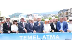 Trabzon Sürmene’de kapalı otopark ve pazar yerinin temeli atıldı