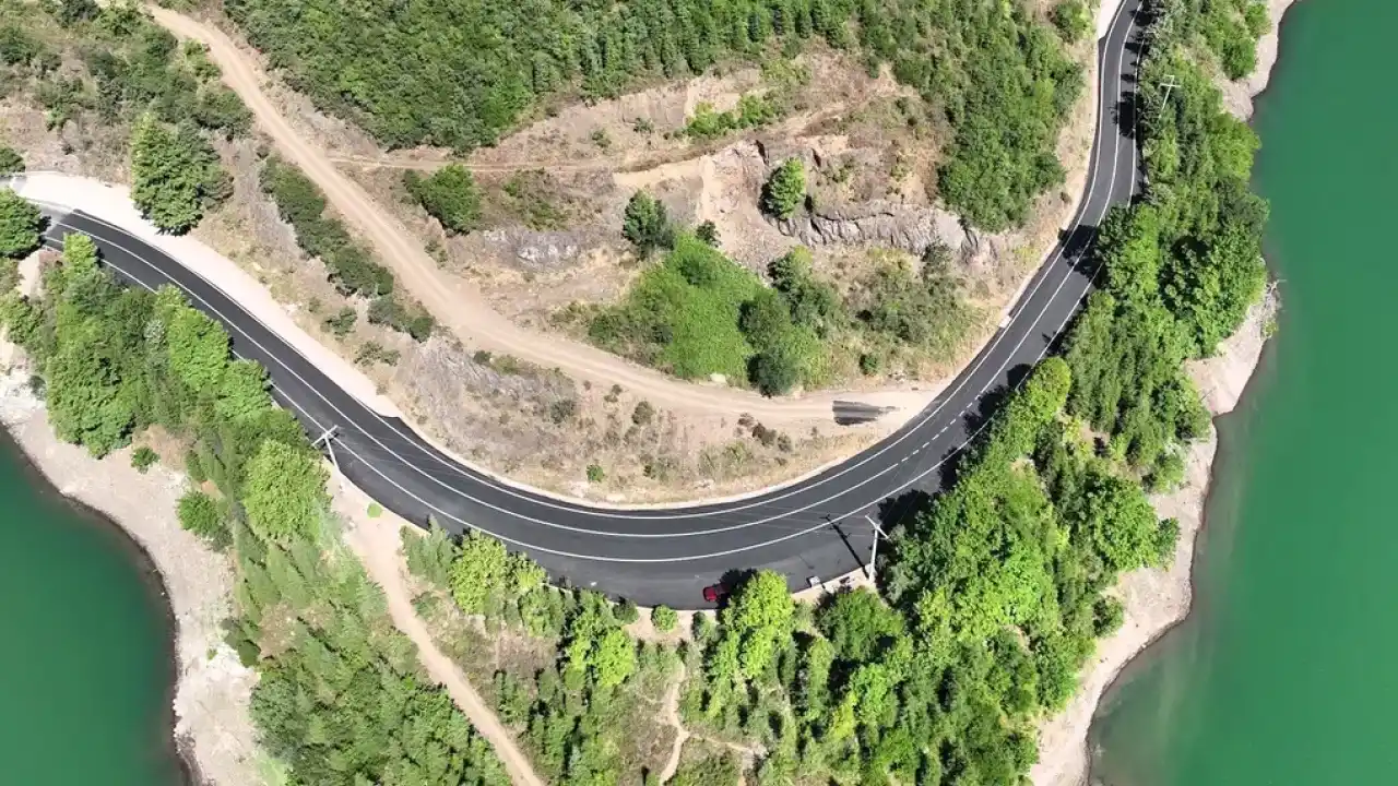 Yuvacık Barajı yolu yenilendi