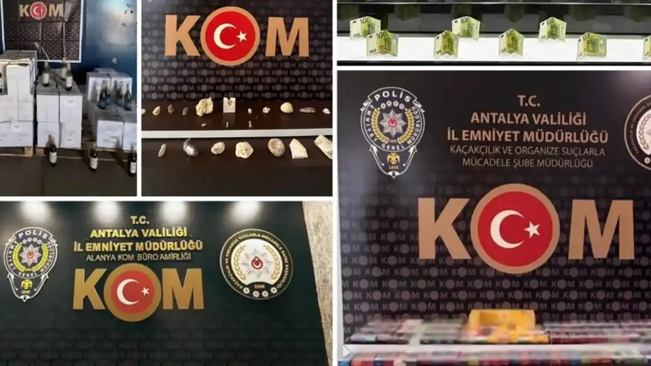 Antalya’da çok sayıda suç unsuru ele geçirildi