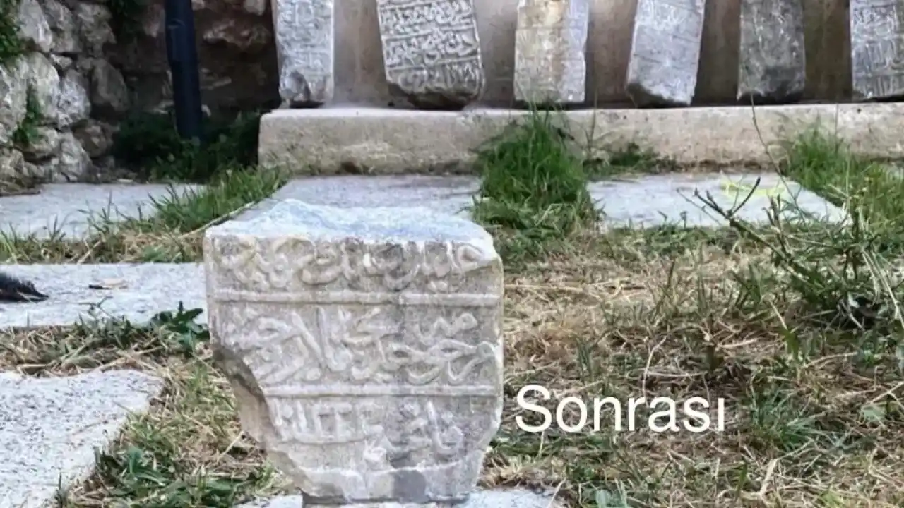 İstanbul'da tarihi mezar taşlarına saldırı sonrası restorasyon