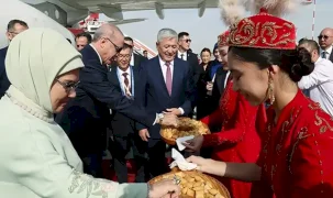 Cumhurbaşkanı Erdoğan Bişkek'te