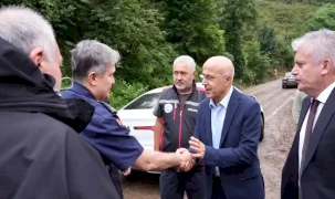Giresun'da sel felaketinde seferber oldu
