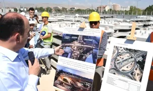 Konya'da Başkan Altay raylı sistem projelerini inceledi