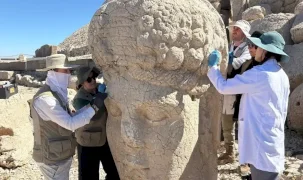 Nemrut Dağı’nda kapsamlı koruma... Heykeller nanoteknolojiyle güçlendiriliyor