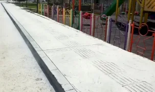 Ordu'da modern kaldırım çalışması
