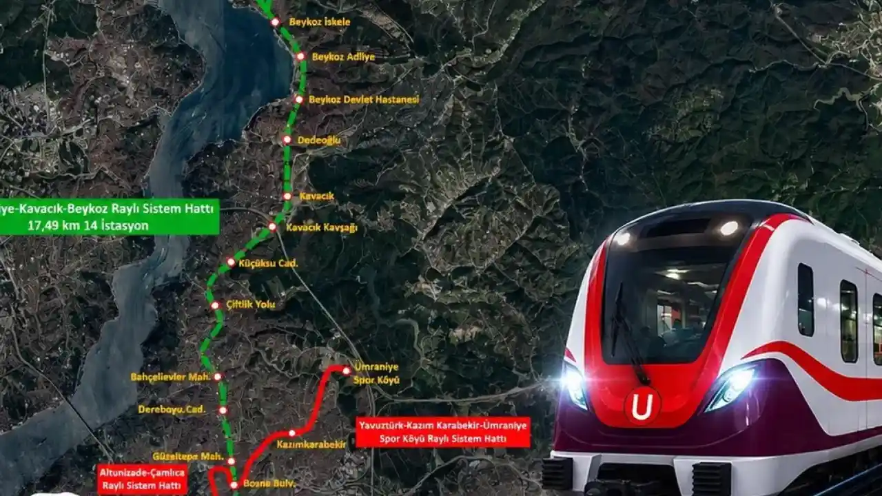 Ümraniye-Kavacık-Beykoz Raylı Sistem Hattı yapımını Bakanlık üstlenecek