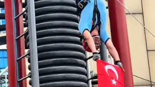 Gaziantep İtfaiyesi zorlu tatbikatla mesleki becerilerini sergiledi
