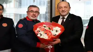 Geyve belediye başkanı itfaiye personelini ziyaret etti