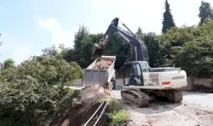 Giresun’da yol ve altyapı çalışmaları devam ediyor
