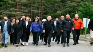 Kemal Kılıçdaroğlu Bolu kampında yürüyüş yaptı