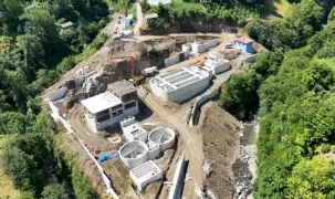 Trabzon Düzköy İleri Biyolojik Arıtma Tesisi'nin yapımı sürüyor